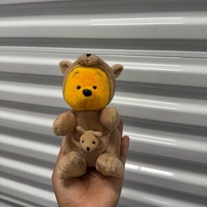 Vintage Disney Winnie the Pooh Kangaroo Plush Toy - Yellow and Brown Bean Bag
